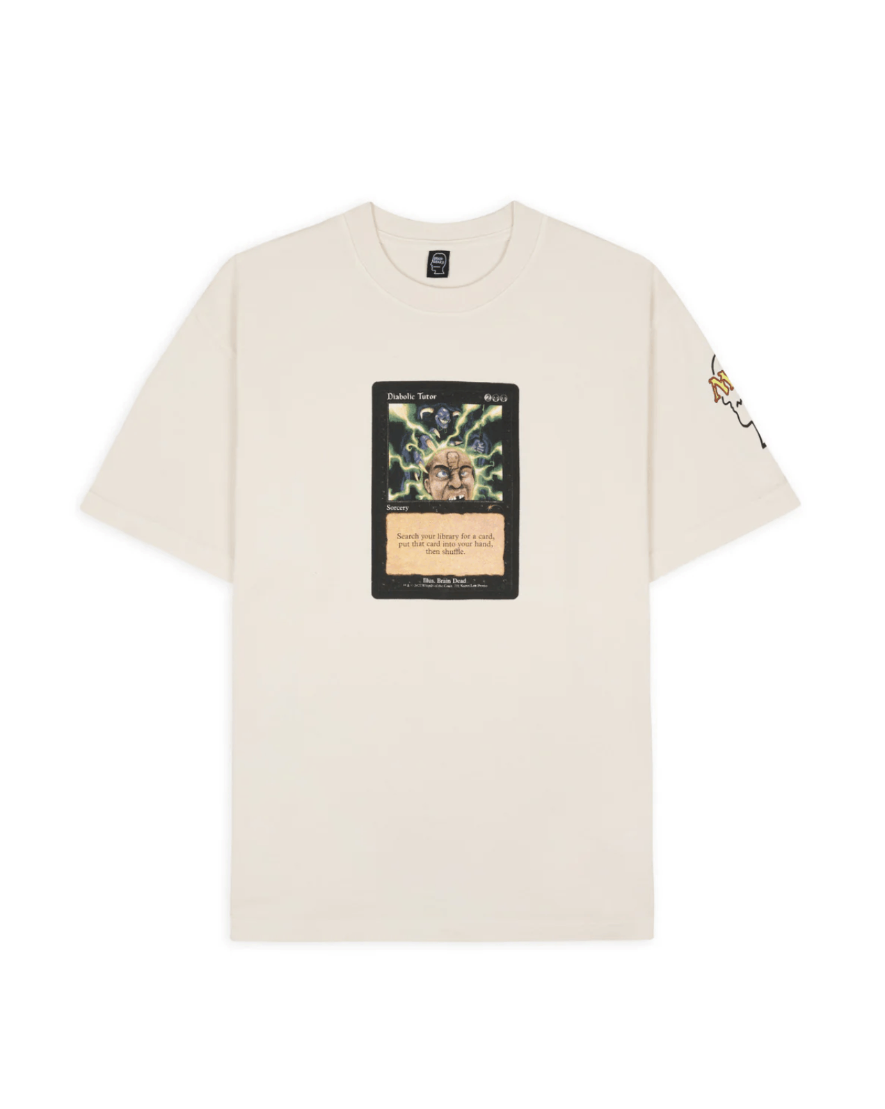 Dead Brain Dead Magic The Gathering Diabolic Tutor Tee In Natural