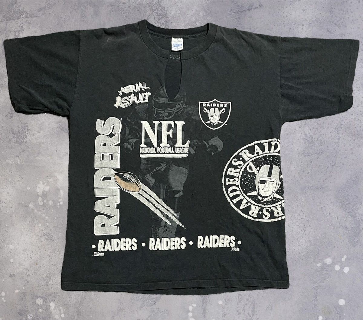 Vintage 1991 Raiders Aop Shirt Xl