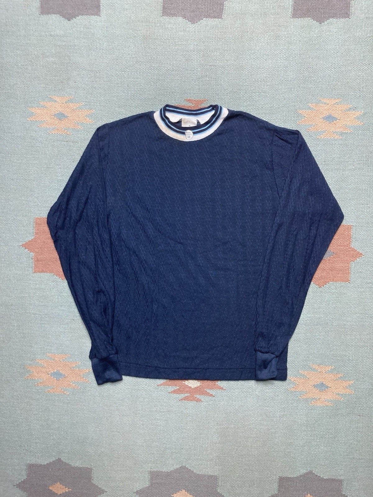 Vintage 70s T Shirt Campus Textured Deadstock Boys 18 Men S Small
