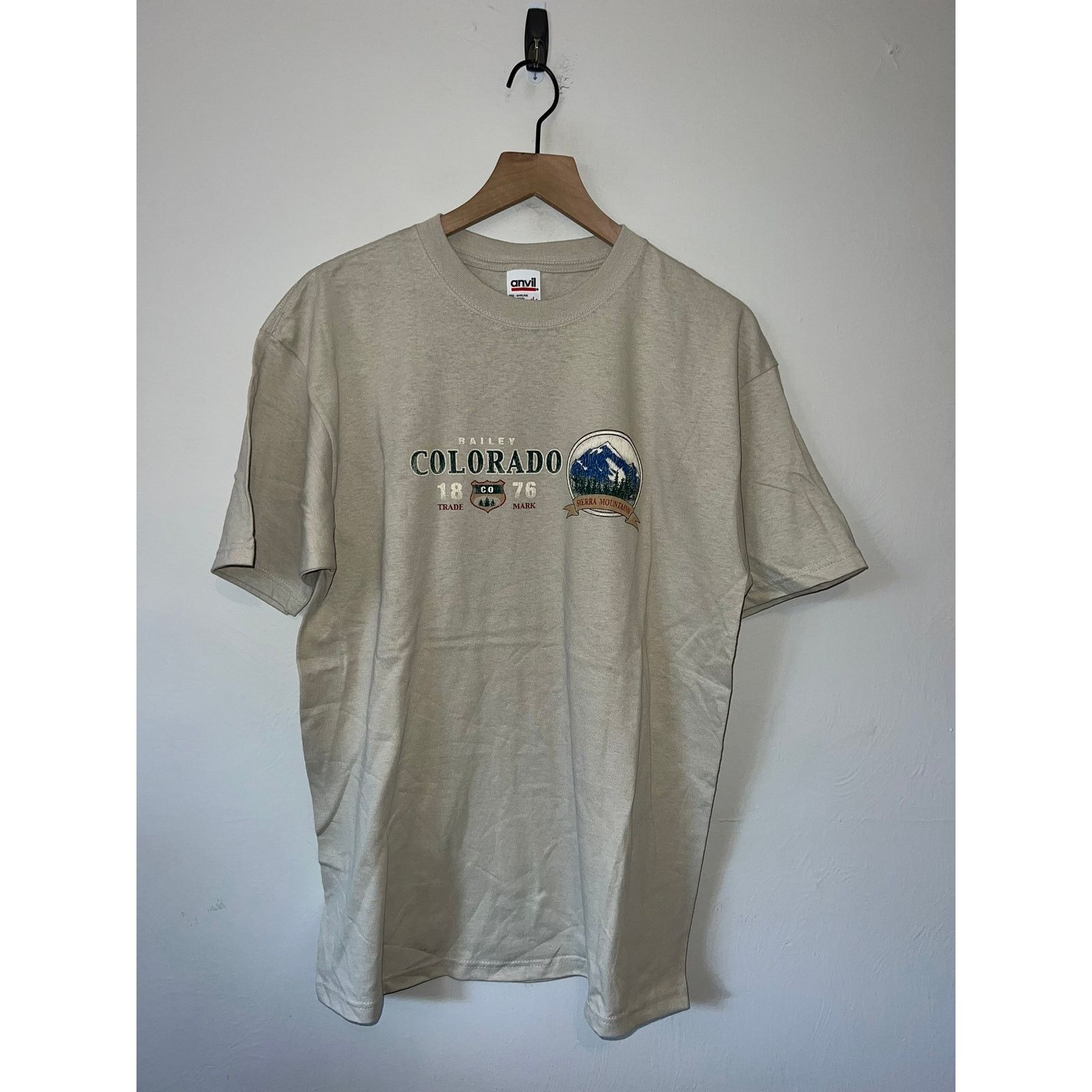 Anvil Vintage Bailey Colorado Shirt Sierra Mountains Tee Vtg 90s L