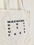 Other Martial Industrial Machine God Slogan Raw Cotton Tote Bag