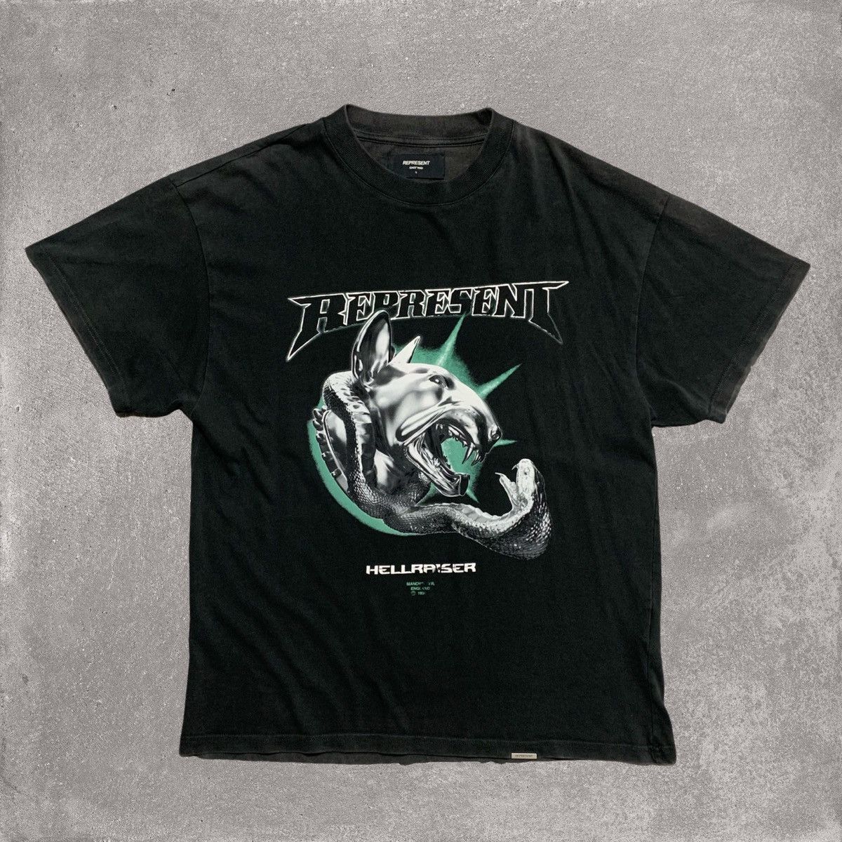 Clo Represent Small Hellraiser Vintage Black Tee