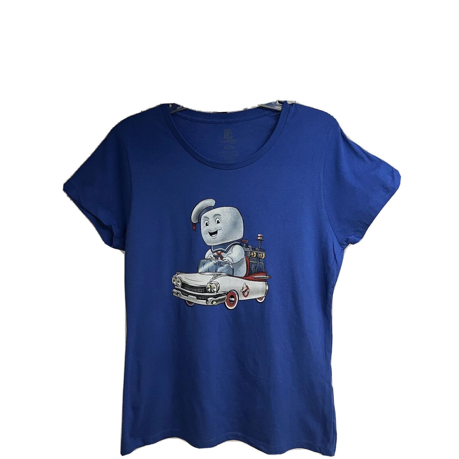 Teefury Ghostbusters Stay Puft Echo 1 Blue Graphic Tee 3xl