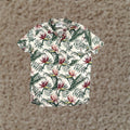 Vintage Goodfellow Co Shirt Men White Floral Bird Of Paradise Hawaiian Rayon