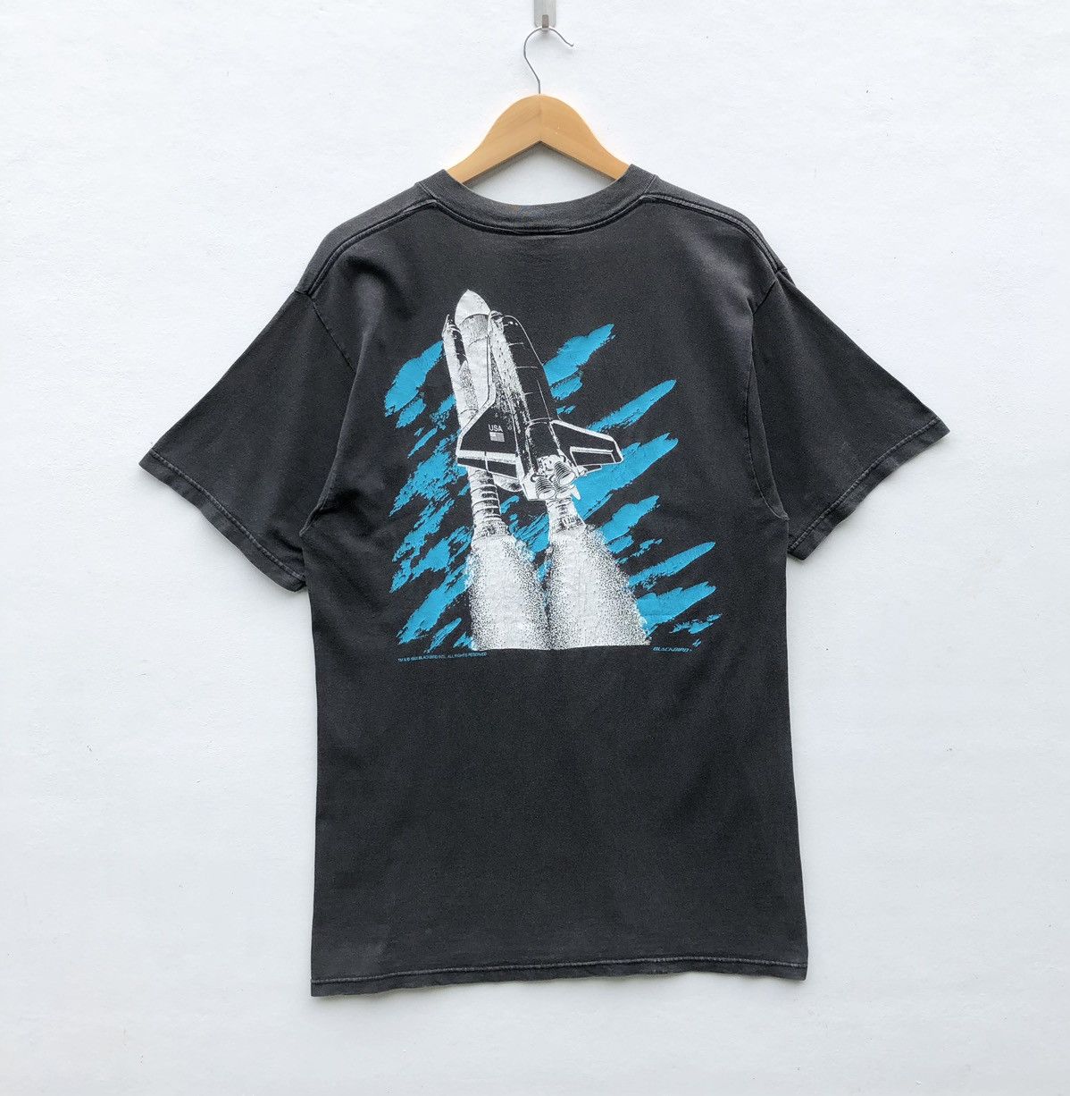 Vintage Blackbird Space Shuttle 1988 Shirt Sunfaded