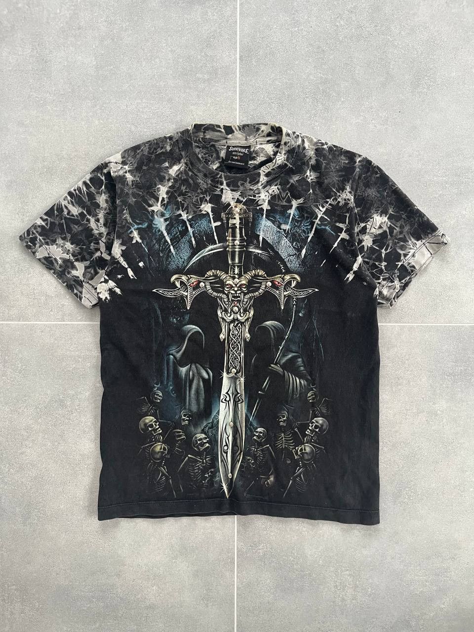 Vintage Tribal Tattoo Studded Tee