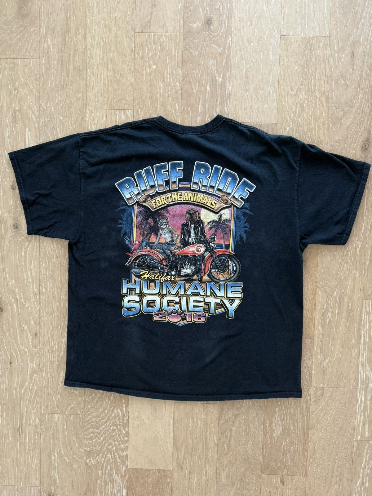 Gildan Vintage Style Motorcycle Daytona Beach Shirt