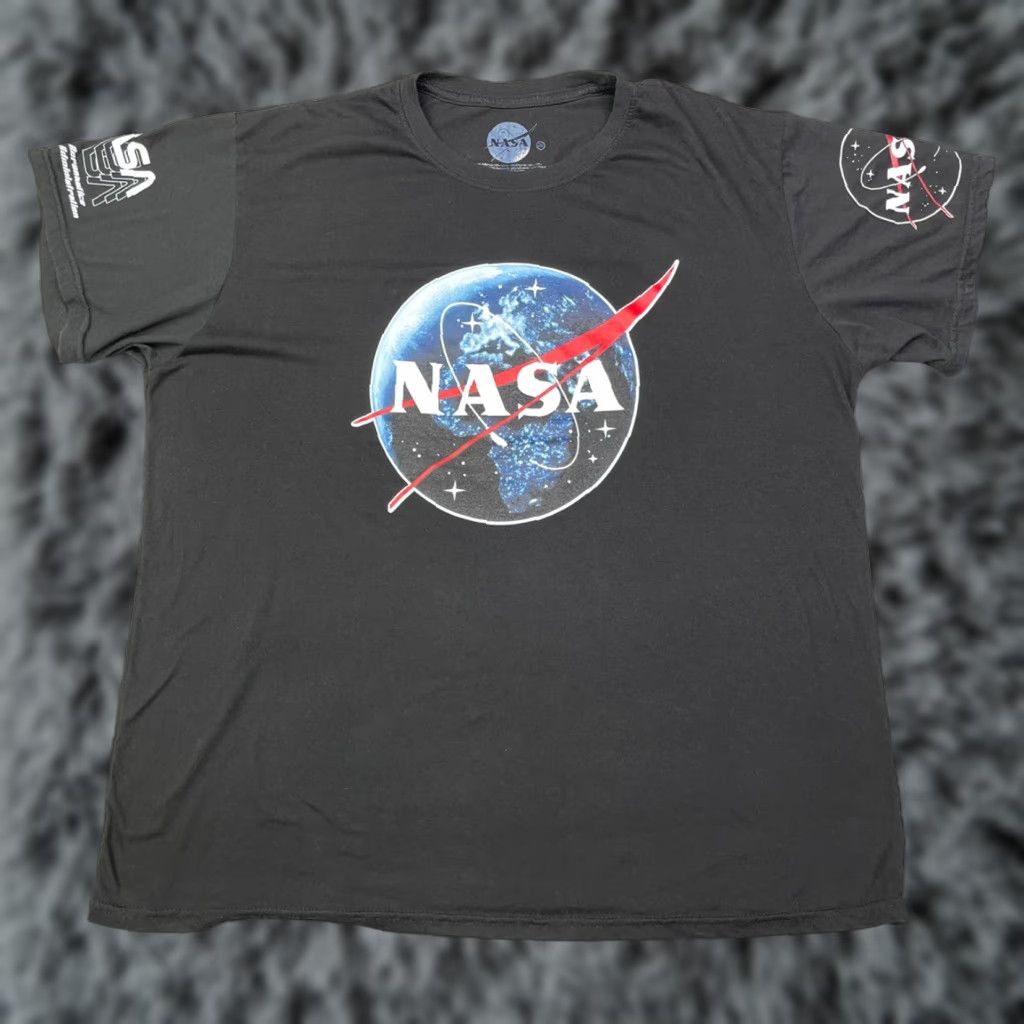 Vintage Nasa Shirt Mens 2xl Black Space Shuttle Discovery Graphic Crew Neck Short Sleeve T Shir