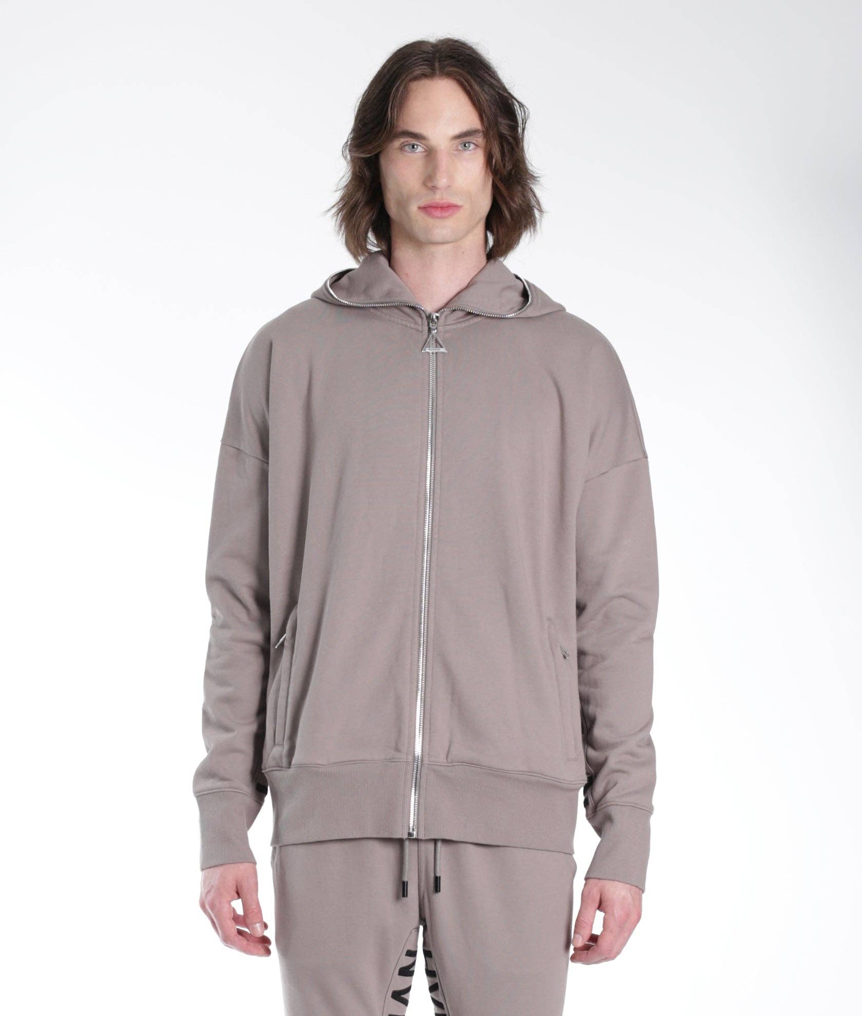 Full Zip Sweatshirt in Satellite