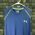 Armour Under Armour Heatgear Blue Medium T Shirt Men Regular Fit Short Sleeve Crew Neck Polyes