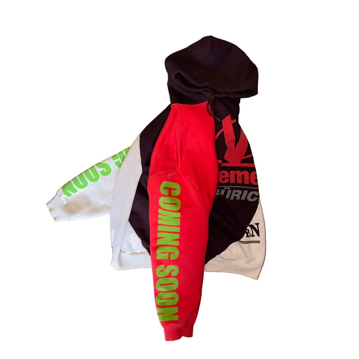Vetements Ss18 Cut Up Split Zurich Hoodie T-Shirts, Sweatshirt | FlexRushtees.com