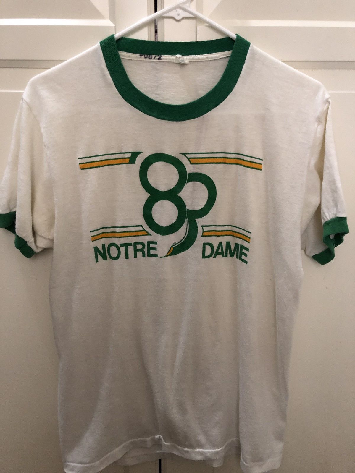 Vintage Rare 70s Norte Dame Ringer Tee