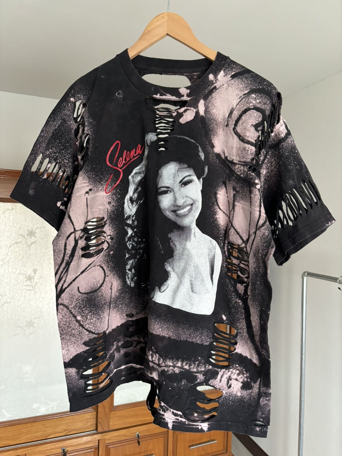 Band Tees Selena Thrashed Distressed T Shirt Hoodie, Sweatshirt | FlexRushtees.com