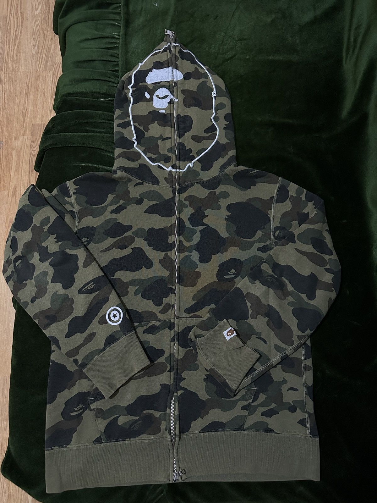 Bape 1st Camo Ape Full Zip Hoodie T-Shirts, Sweatshirt | FlexRushtees.com