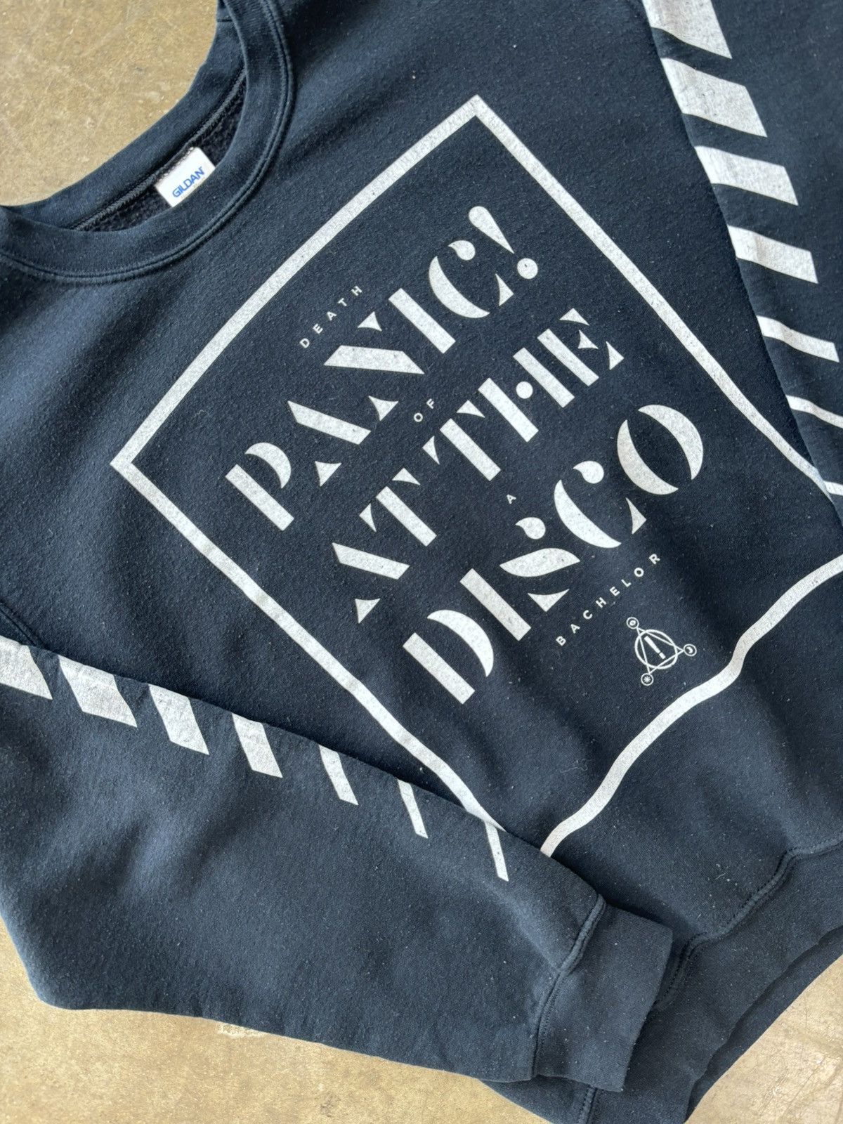 Band Tees Panic At The Disco Death Of A Bachelor Crewneck Medium Hoodie, Sweatshirt | FlexRushtees.com