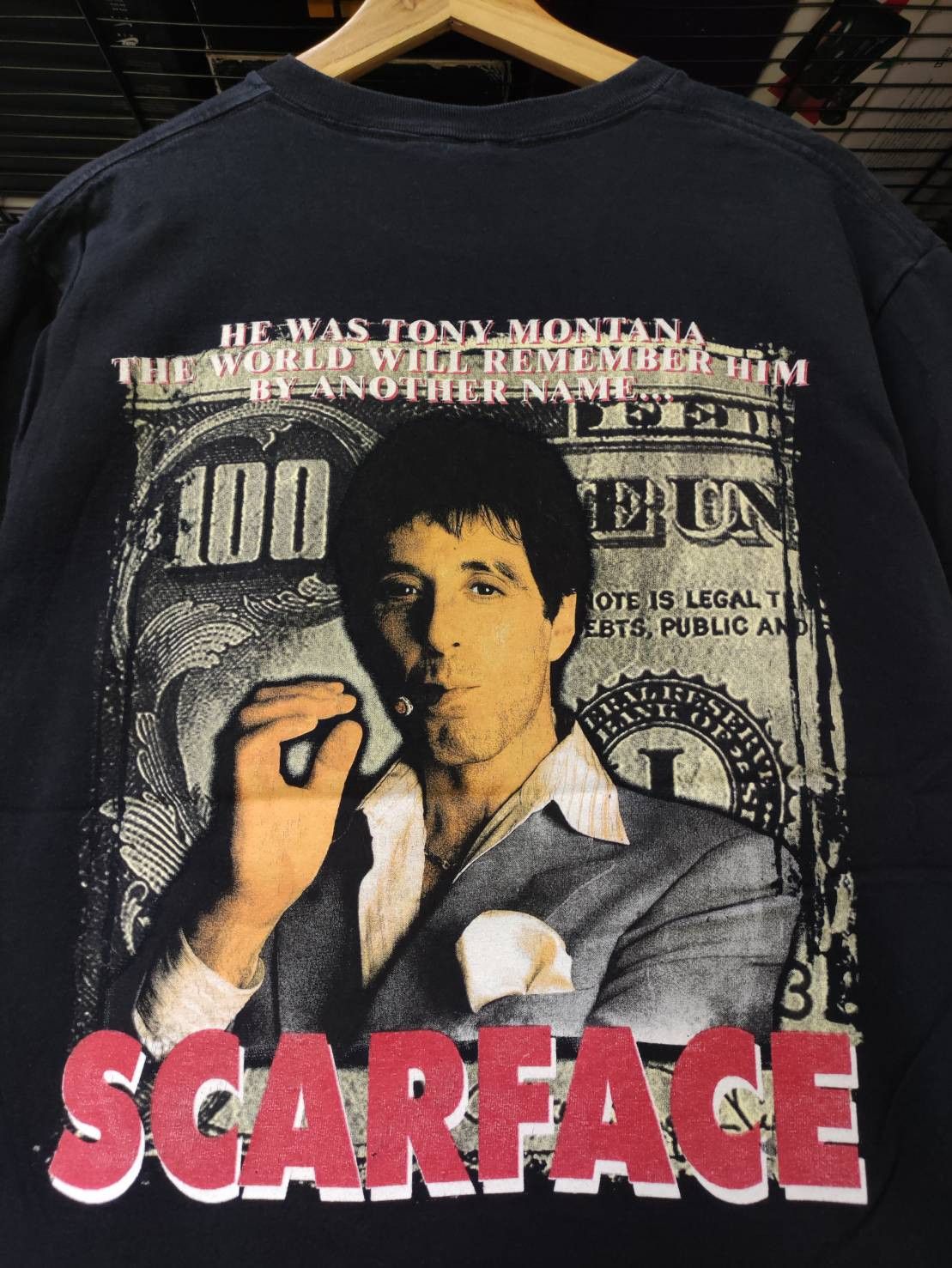 Vintage Vtg 90 S Scarface Movie Tony Montana T Shirt Hoodie, Sweatshirt | FlexRushtees.com