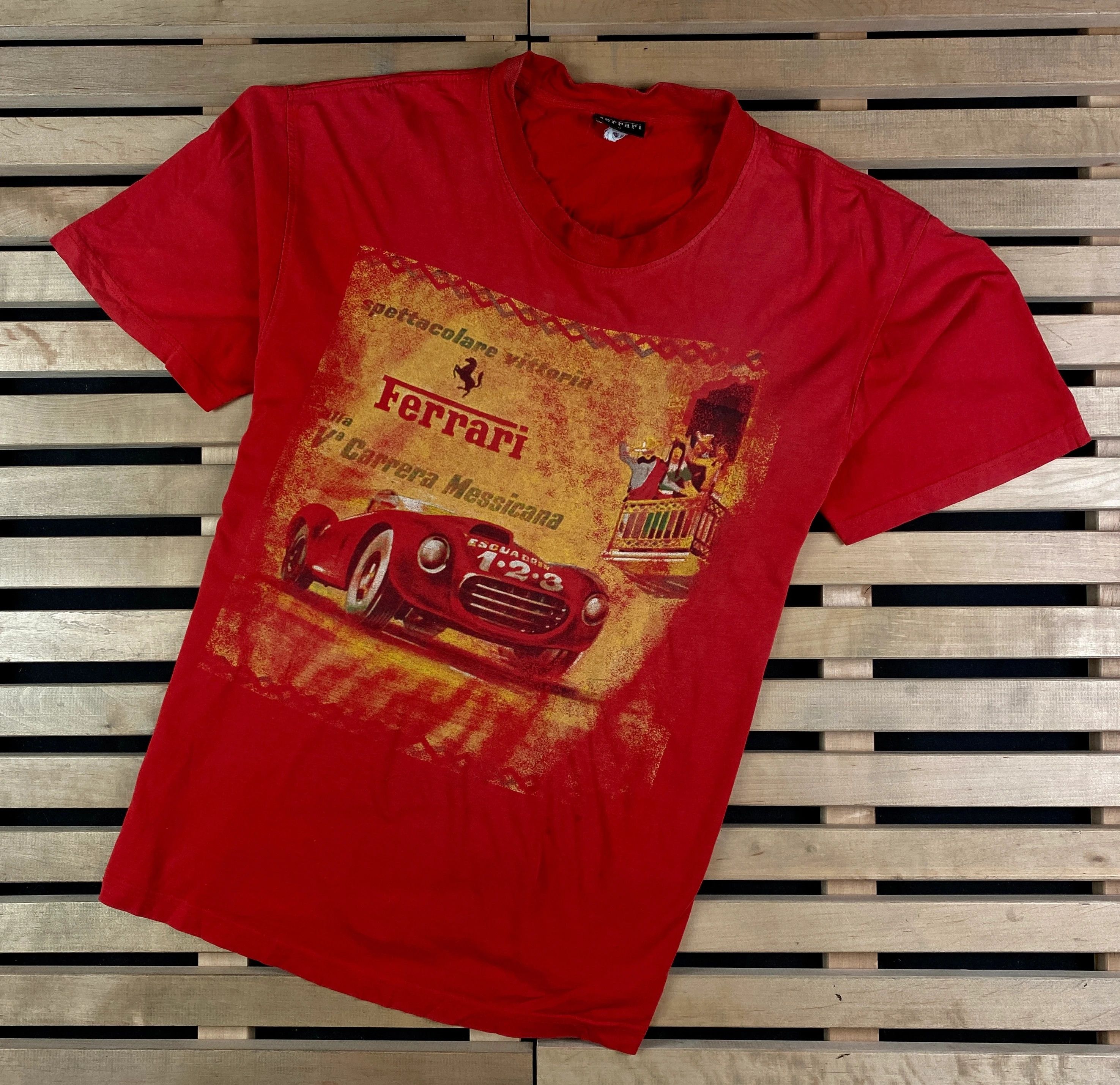 Ferrari Mens Vintage T Shirt Ferrari Carera Size M Hoodie, Sweatshirt | FlexRushtees.com
