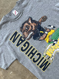 Vintage 80s Ncaa Michigan Wolverines Football Tee Large Hoodie, Sweatshirt | FlexRushtees.com