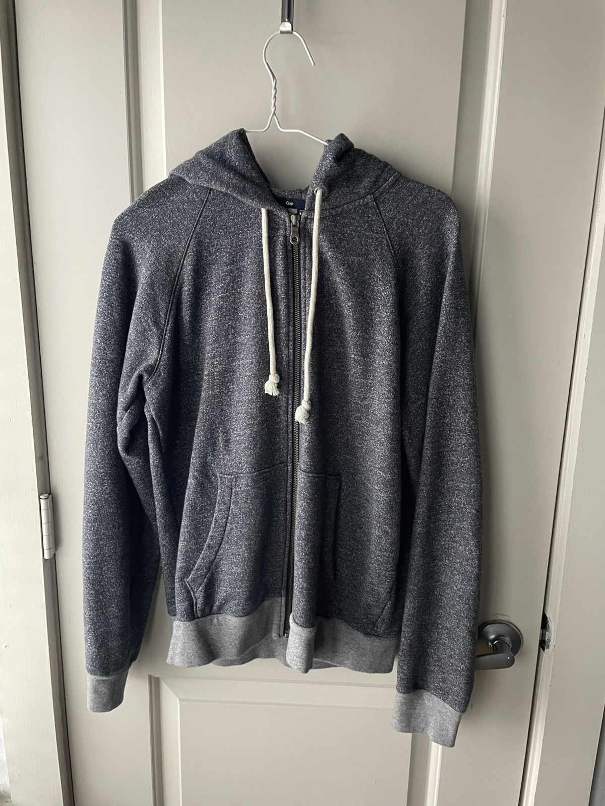 Gap Men S Blue Heather Zip Hoodie Small