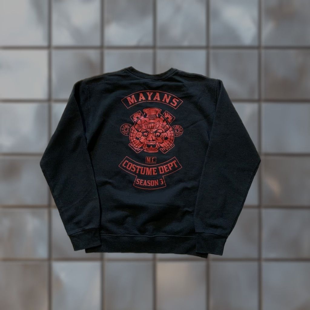 Fruit Of The Loom Vintage Mayans M C Costume Department Crew Season 3 Motorcycle Crewneck Sweatshirt T-Shirts, Hoodie