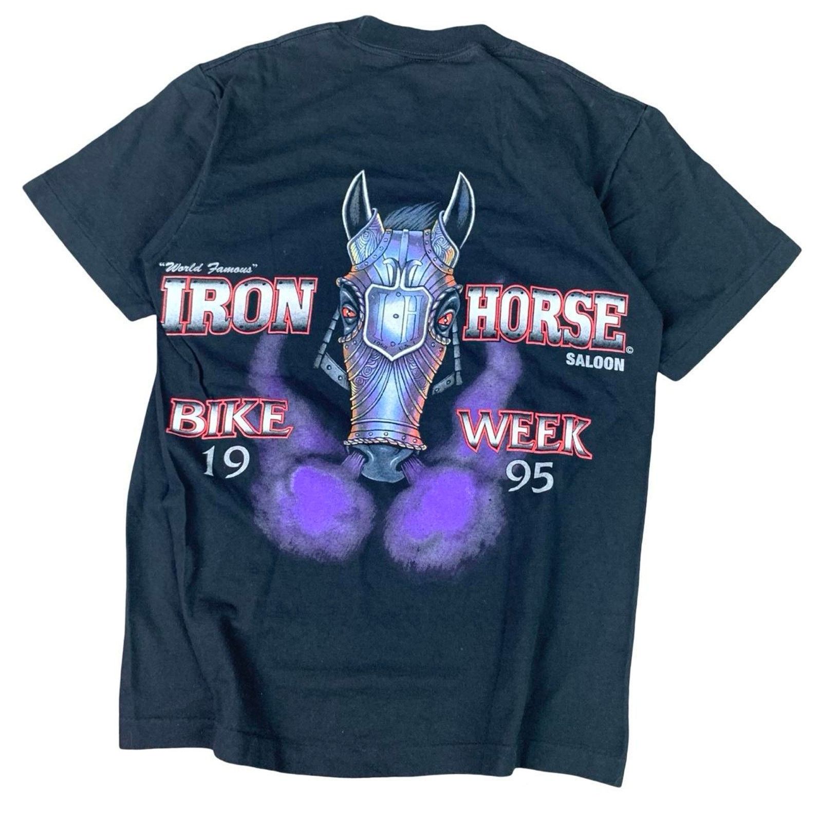 Vintage 1995 Iron Horse Bike Week Biker T Shirt
