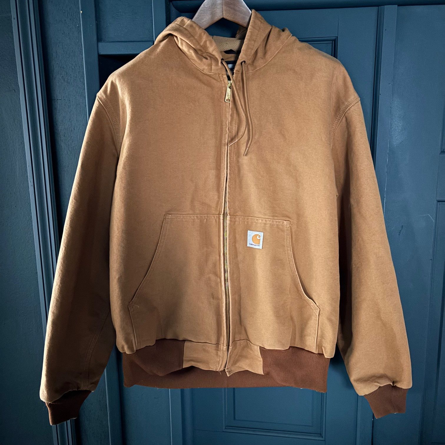 Carhartt Made In Usa Duck Brown Active Jac Size L T-Shirts, Hoodie, Sweatshirt | FlexRushtees.com
