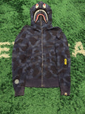 Bape Color Camo Ponr Shark Full Zip Hoodie Fall Winter 2019