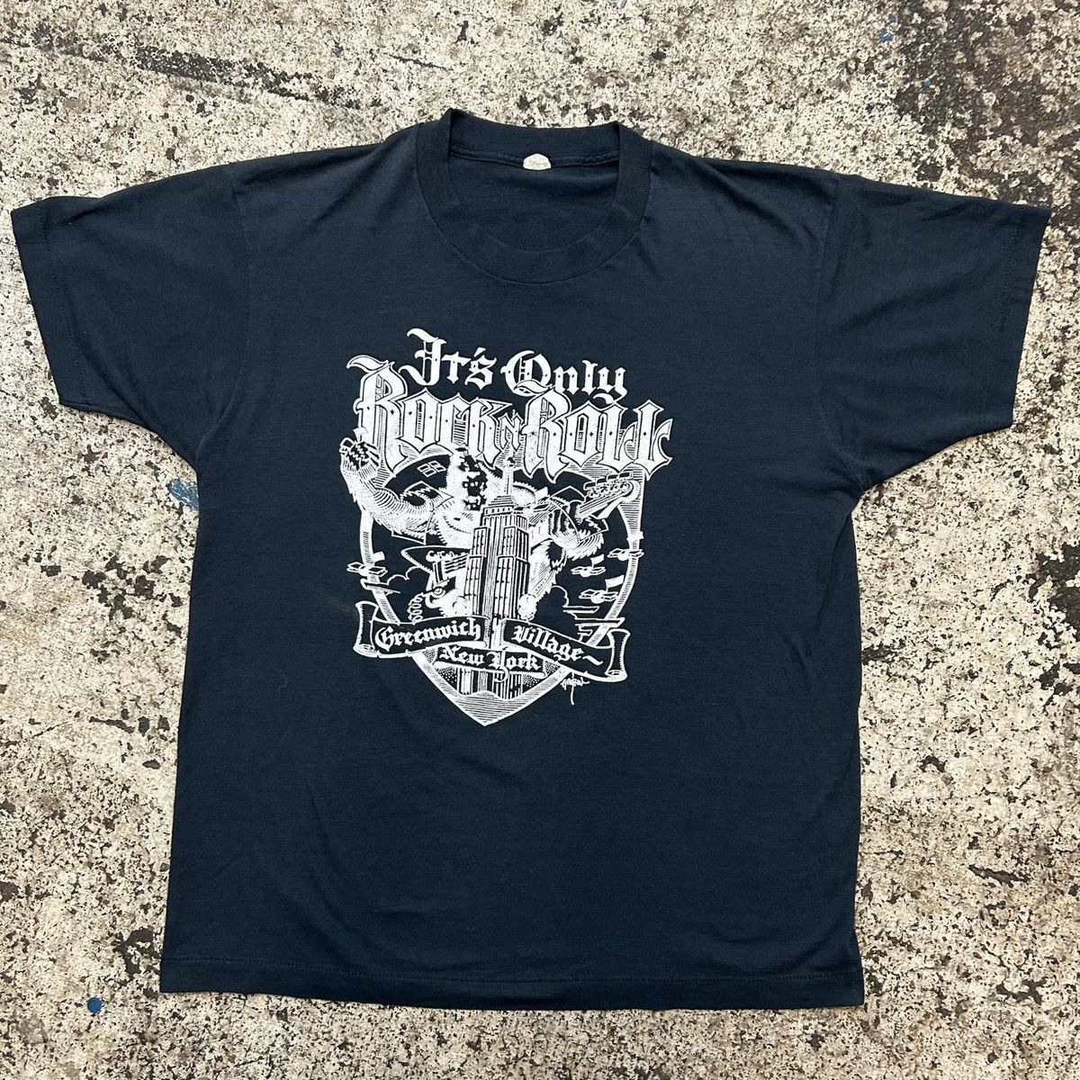 Band Tees 80 S It S Only Rock N Roll Greenwich Village Ny T Shirt Hoodie, Sweatshirt | FlexRushtees.com