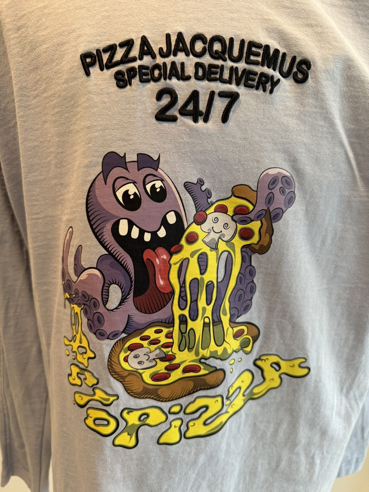 Jacquemus Lavender Pizza Shirt Hoodie, Sweatshirt | FlexRushtees.com