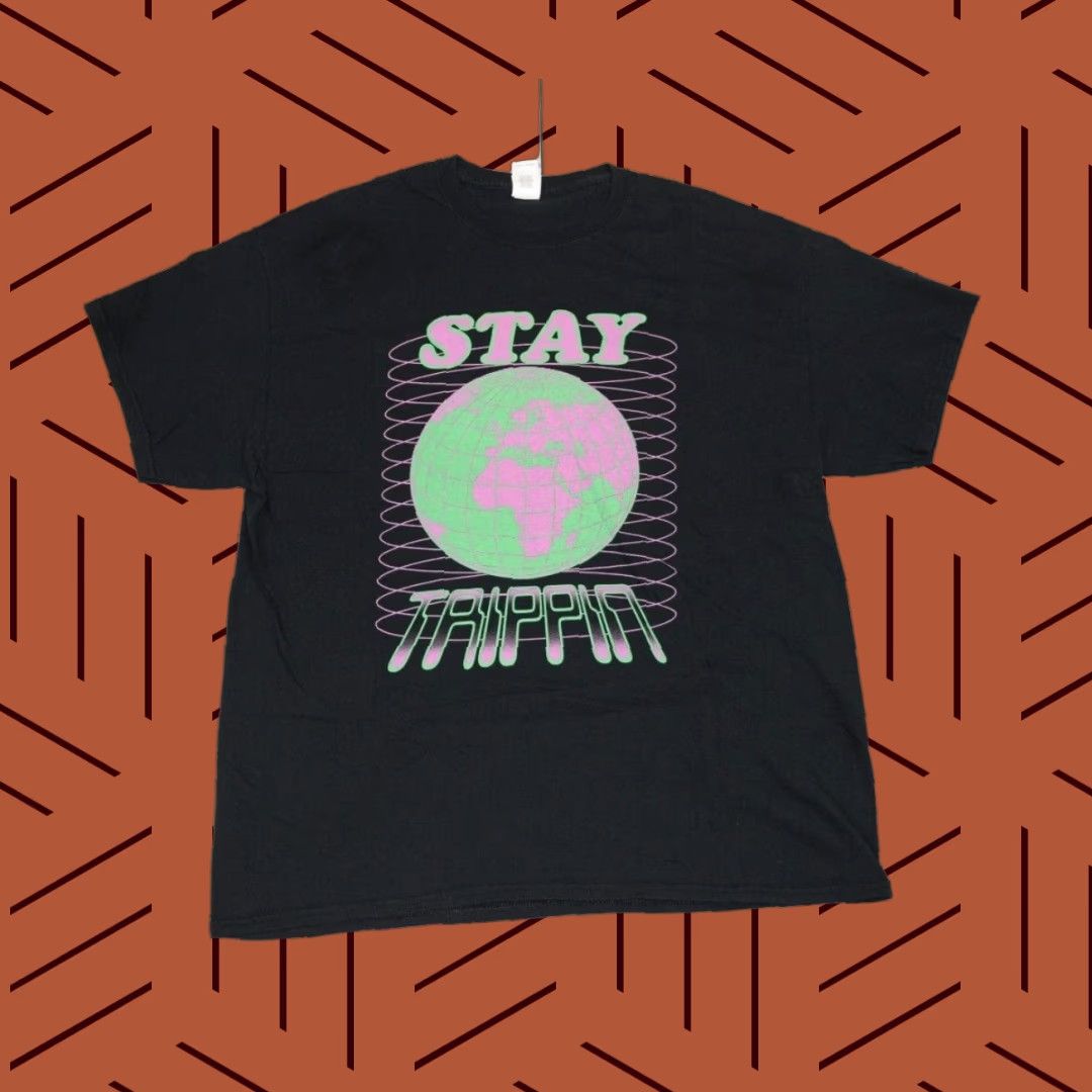 Gildan Black Graphic Tee Hype Drugs Trippy Adult Xl Streetwear Mens