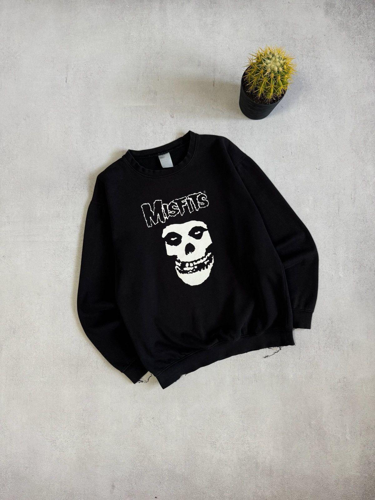 Vintage Misfits Sweatshirt Big Logo Black Distressed 90s T-Shirts, Hoodie | FlexRushtees.com