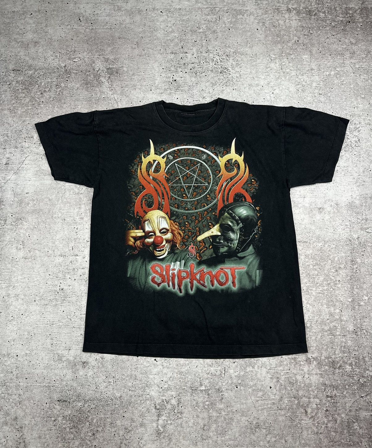 Vintage Slipknot Crew Neck Double Sided Printed T Shirt Hoodie, Sweatshirt | FlexRushtees.com
