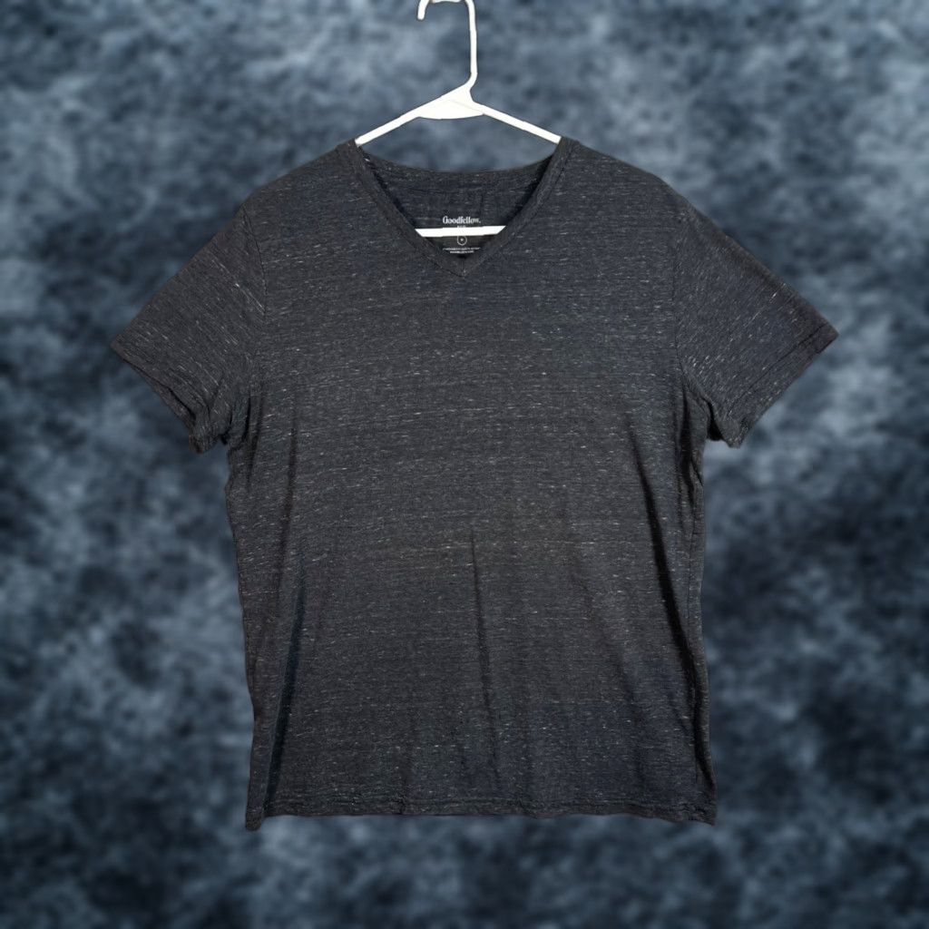 Vintage Goodfellow Co Mens T Shirt Shirt Short Sleeve V Neck Adult Medium Grey Cotton Blend