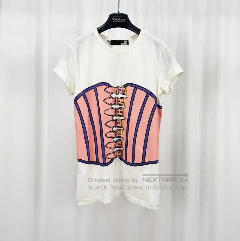 Moschino Summer White Logo T Shirt For Women Hoodie, Sweatshirt | FlexRushtees.com