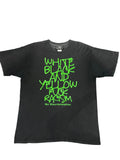 Rap Tees Y2k Pure Sunfaded Wording Black Rap Tees Fuck Racism Hoodie, Sweatshirt | FlexRushtees.com