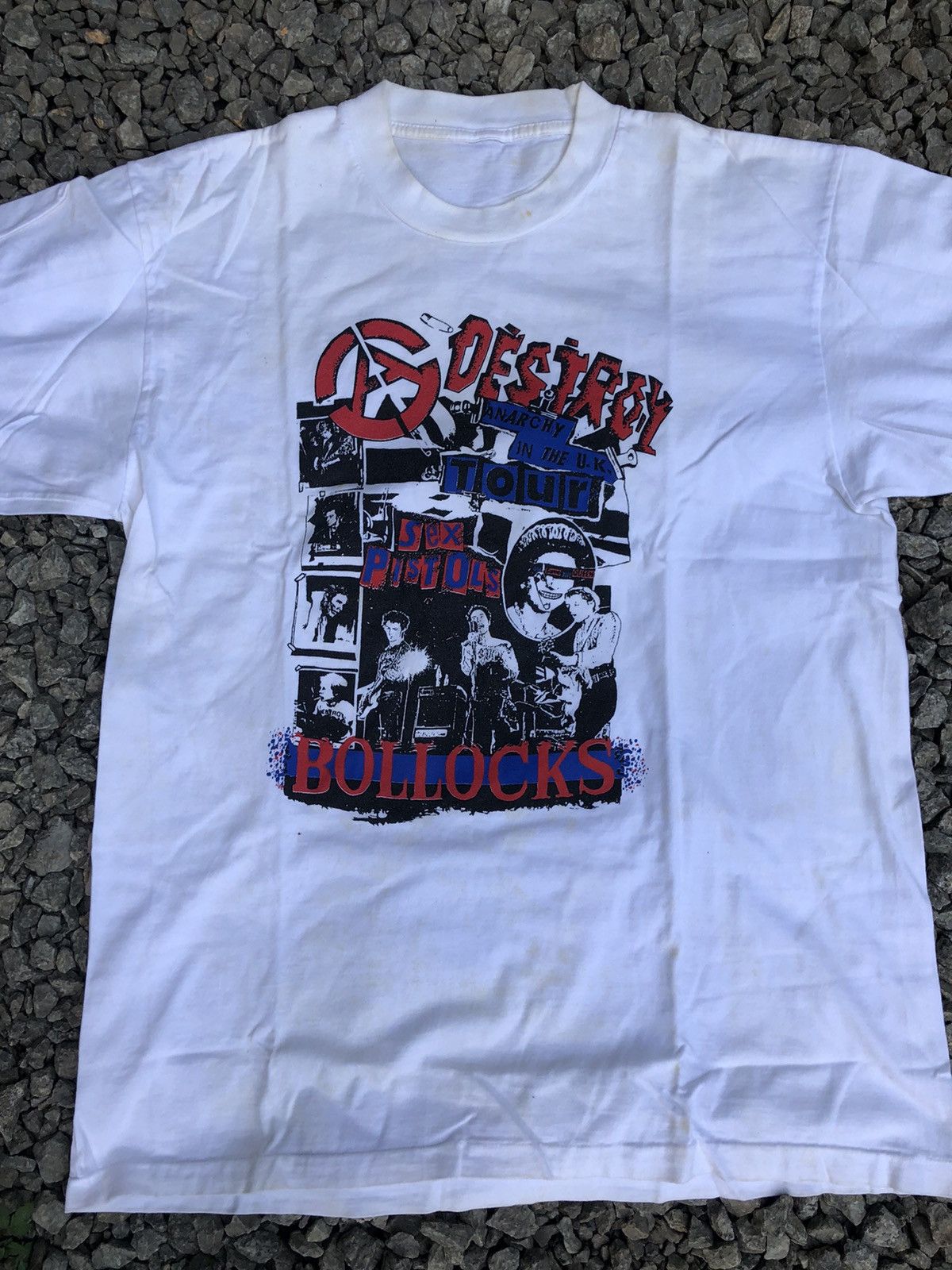 Vintage 90 S Bootleg Sex Pistols Destroy Shirt Bollocks Hoodie, Sweatshirt | FlexRushtees.com