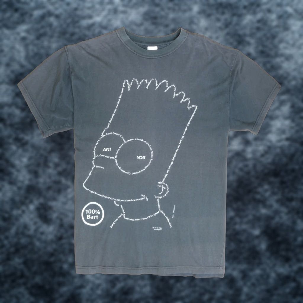 Vintage Bart Simpson T Shirt Men Medium Black 90s Cartoon 1998 Retro Graphic Tee Hoodie, Sweatshirt | FlexRushtees.com