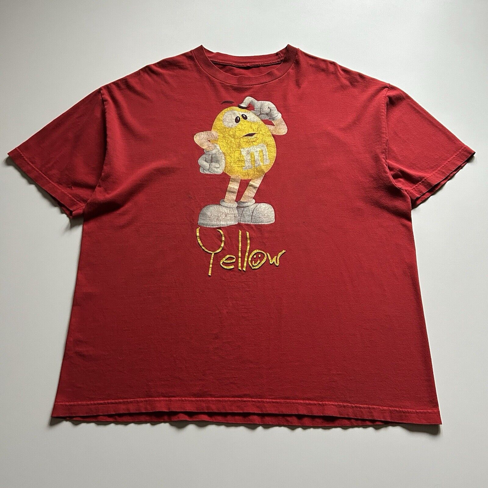 Vintage Y2k M M S Yellow Chocolate Promo Graphic T Shirt Xxl Hoodie, Sweatshirt | FlexRushtees.com