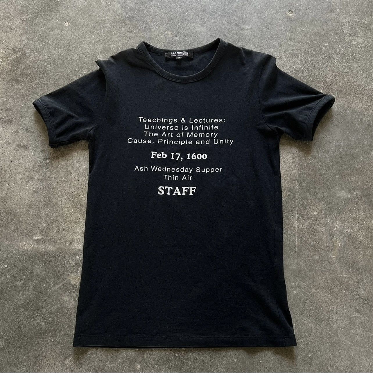 Simons Raf Simmons 05ss Quote T Shirt