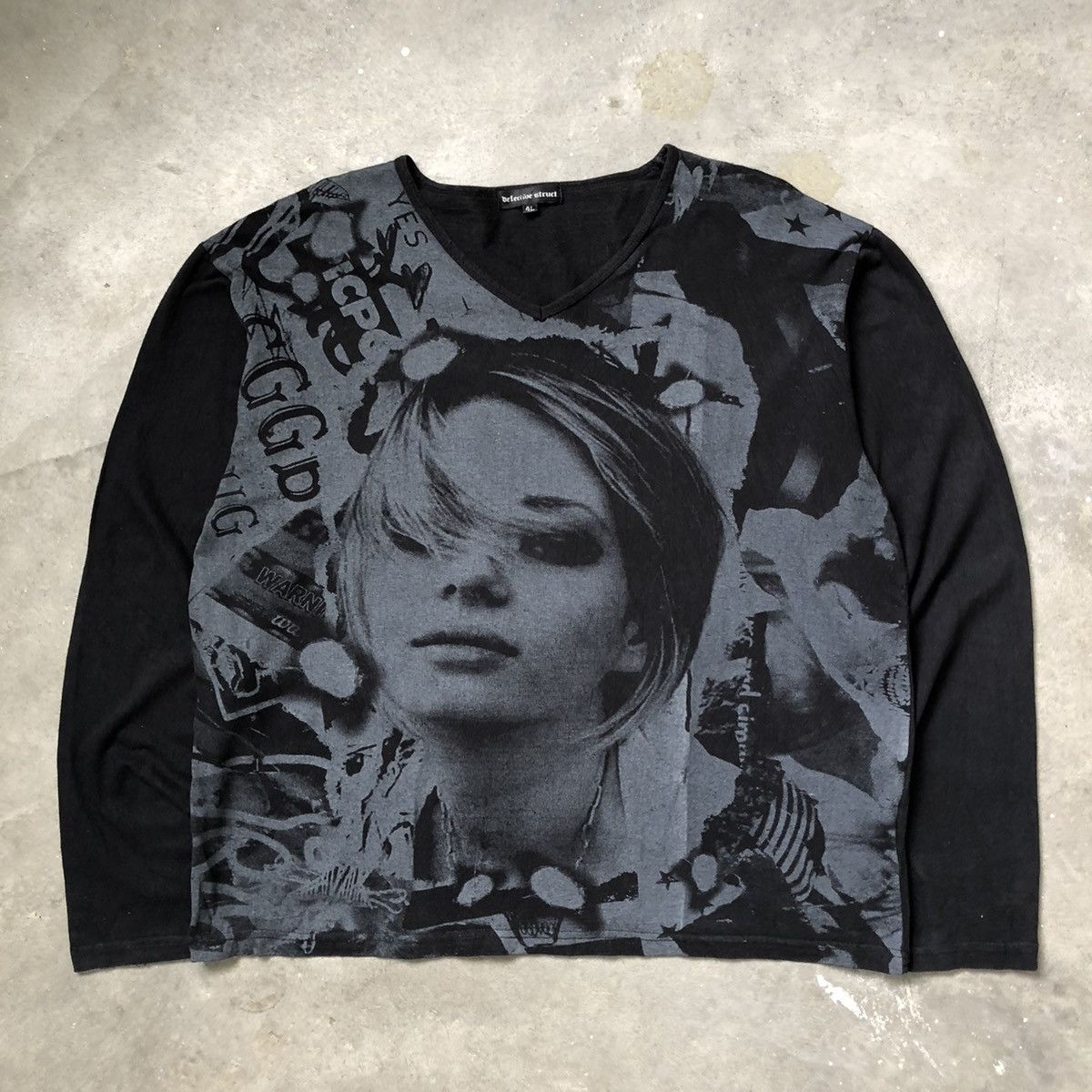 Hysteric Glamour Sick Y2k Defective Struct Artist Poem Shirt Goth Punk