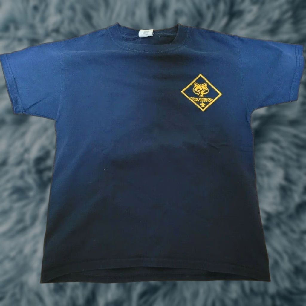 Gildan Vintage Cub Scouts Pack 3255 T Shirt Youth Small Wolf Eagle Blue Gildan 100 Cotton Short Slee