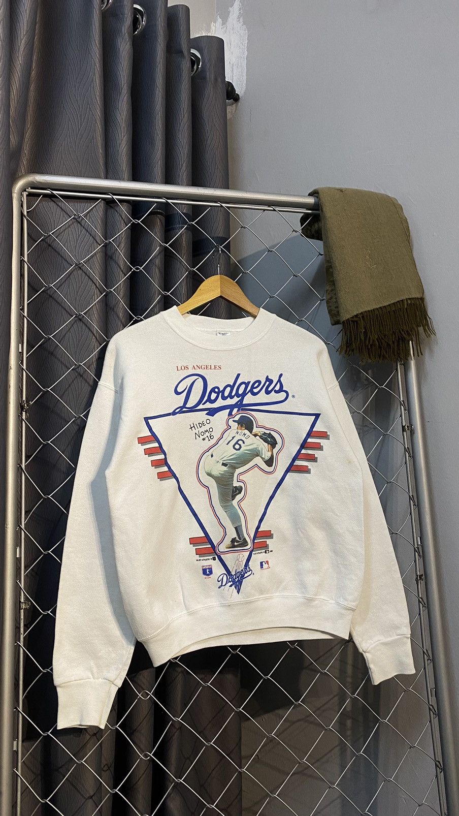 Vintage 1995 Mlb Los Angeles Dodgers Sweashirt White Medium