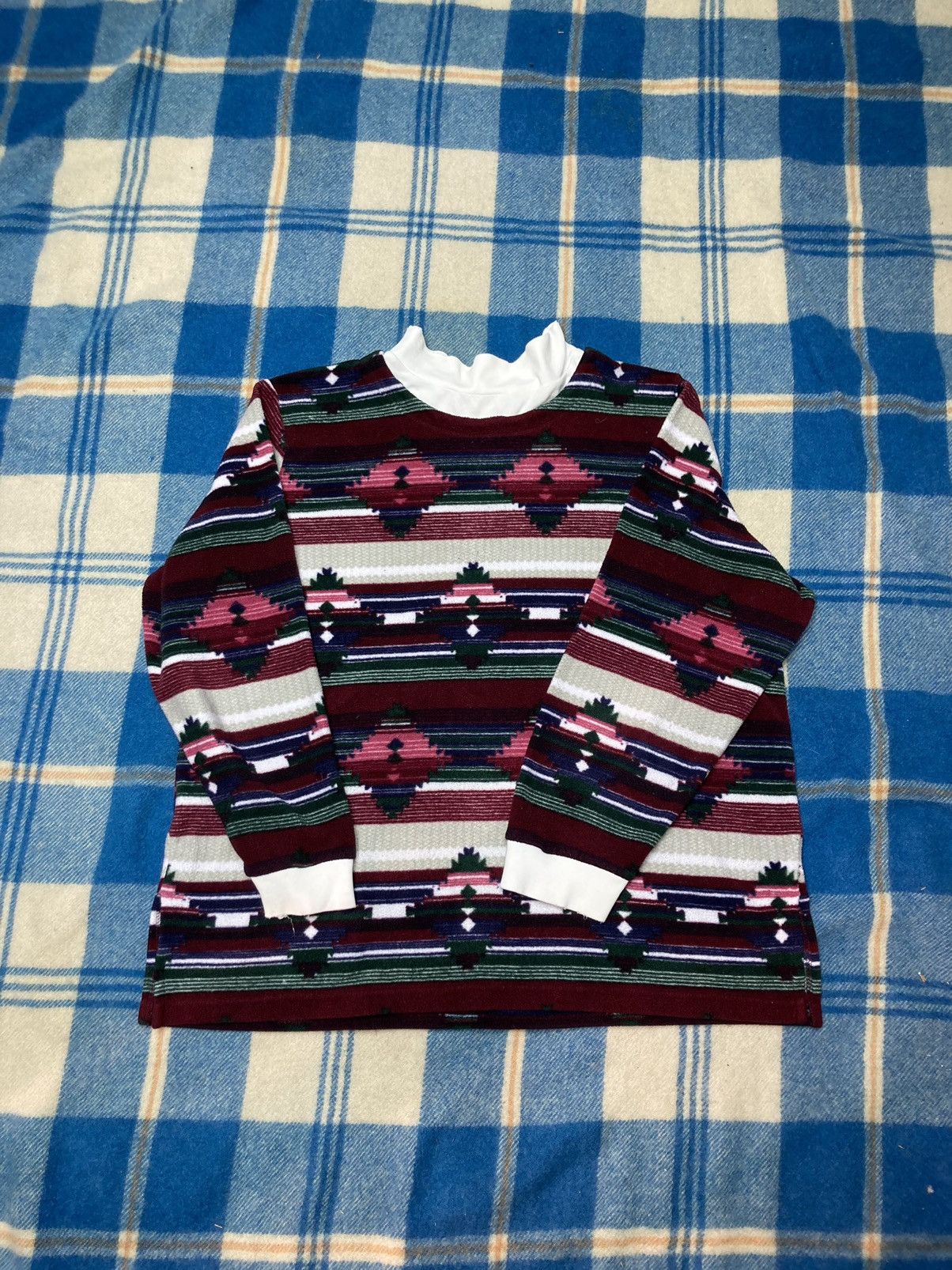 Vintage Blair Aztec Fleece Shirt Super Soft Womens Large Vtg