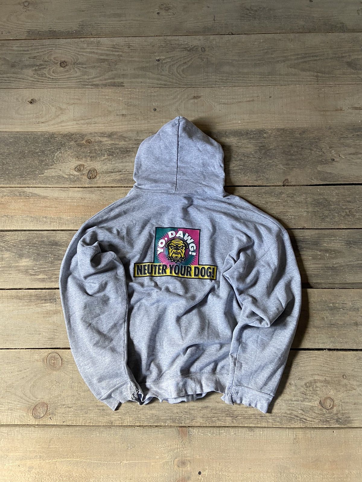 Vintage Hanes Y2k Big Logo Neuter Your Dog Hoodies