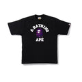Bape Color Camo College Tee Black Purple Size Large Hoodie, Sweatshirt | FlexRushtees.com