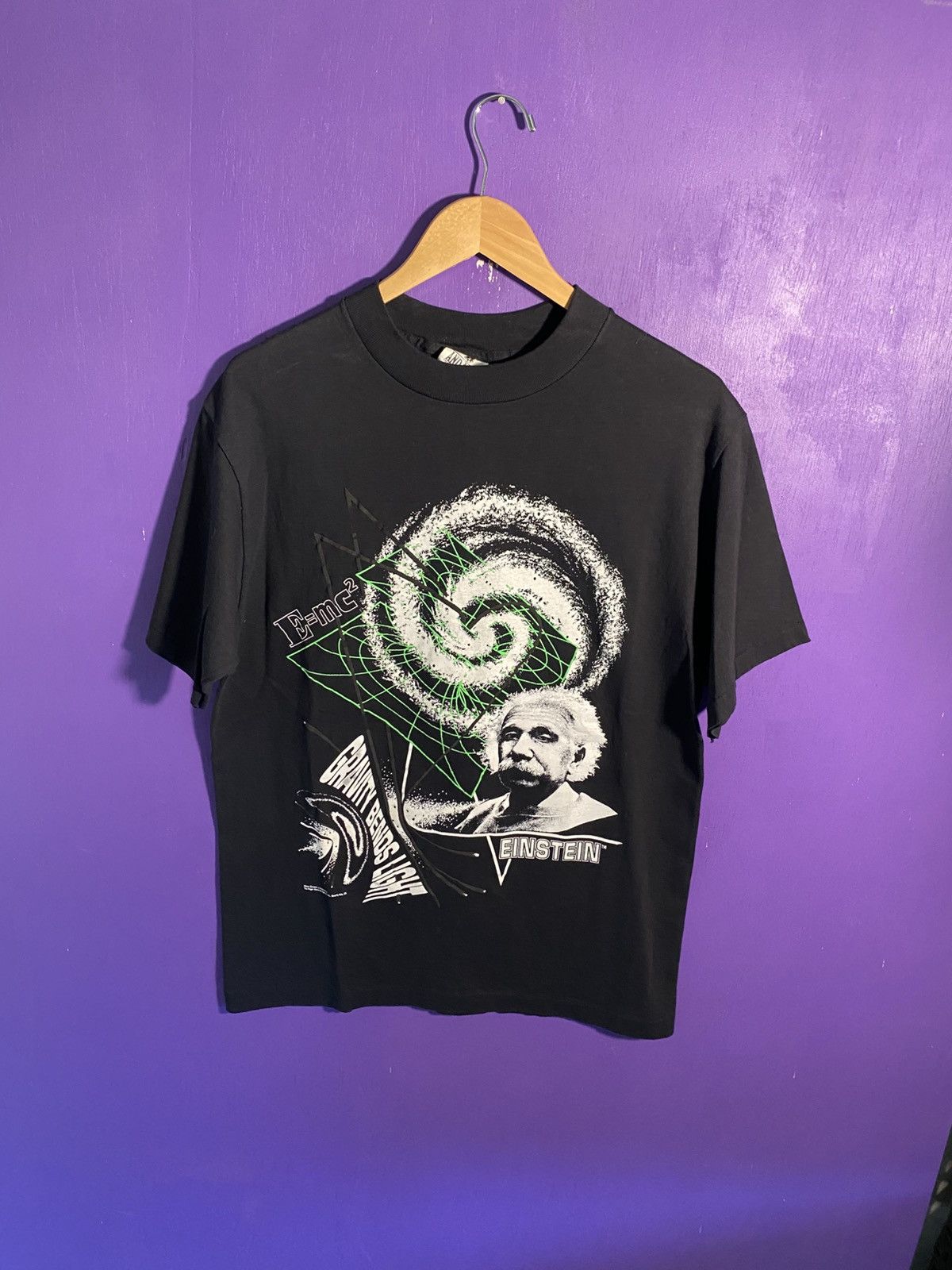 Other Vintage 90s Einstein Gravity Bends Light Art Tee Hoodie, Sweatshirt | FlexRushtees.com
