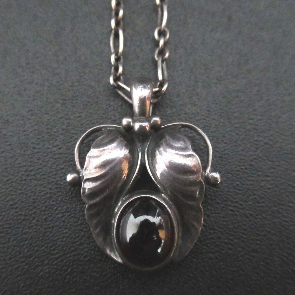 Other Georg Jensen Heritage Collection Garnet 925 Silver Necklace Pendant Precious Metal Neckl