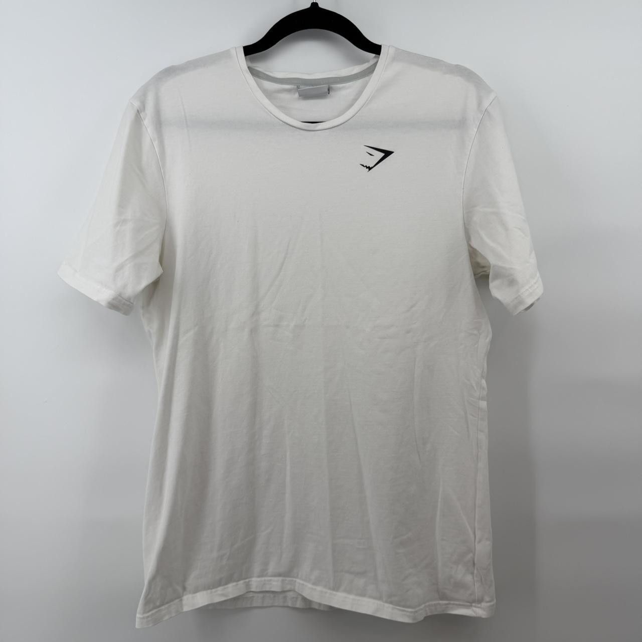 Gymshark Men S Cotton White Tee Large Hoodie, Sweatshirt | FlexRushtees.com