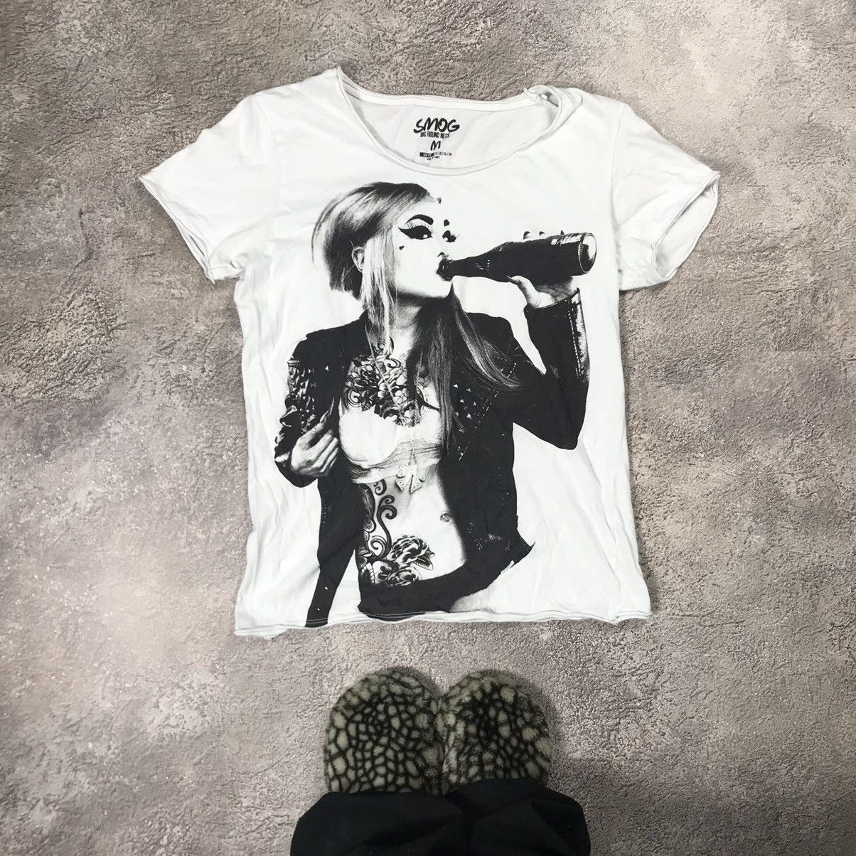 Vintage Y2k Tattooed Girl Drinking Beer Funny Tee Hoodie, Sweatshirt | FlexRushtees.com