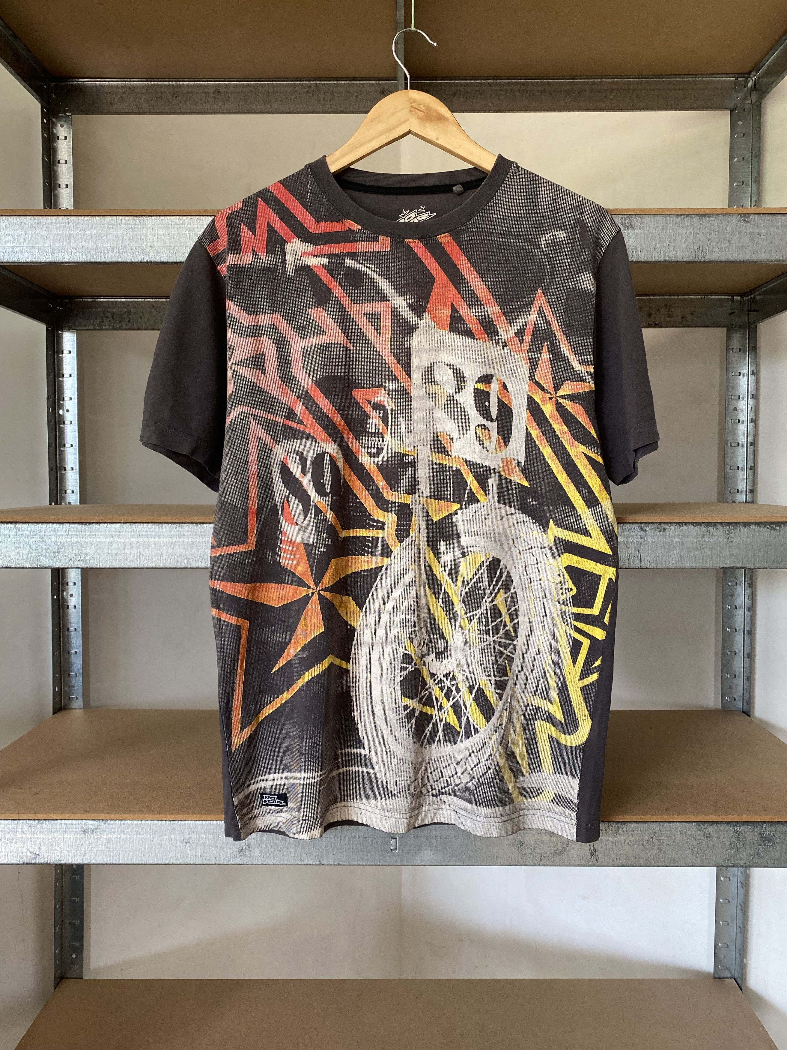 No Fear Vintage 2000s All Over Print Moto Tee Hoodie, Sweatshirt | FlexRushtees.com